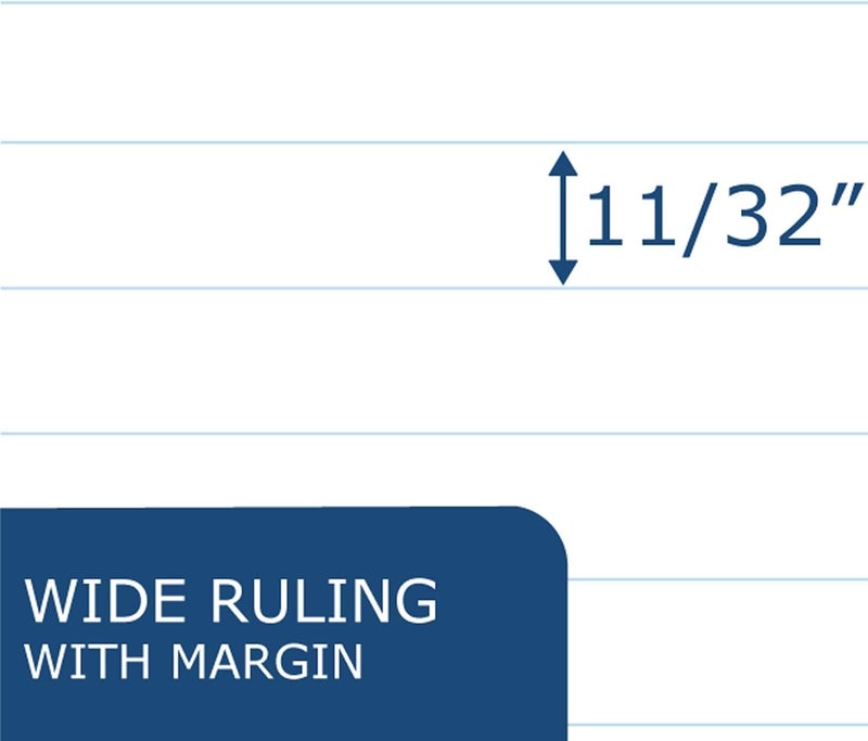 Roaring Spring Exam Blue Books, 10 School Examination Booklets, 8.5" x 7", 8 Sheets/16 Pages, Wide-Ruled with Margin Student Testbook, Made in USA - Image 3